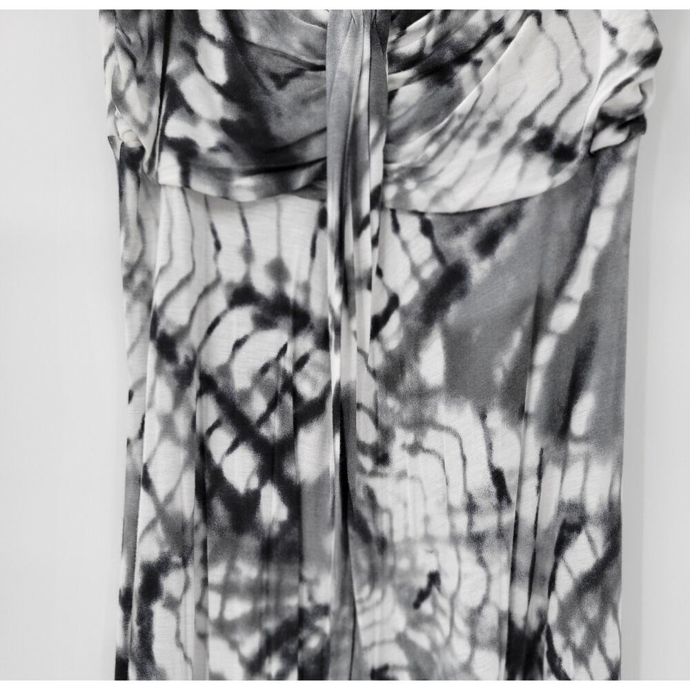 Hula Honey Womens Dress Medium Gray White Tie Dye Strapless Maxi Summer Beach - Picture 5 of 12